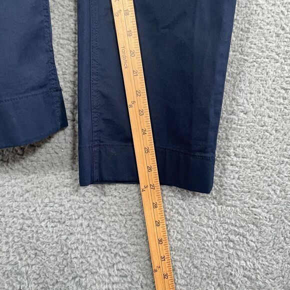 NWT LOFT Women's Straight Crop Chino Pants Size 10 Blue Stretch - Picture 8 of 9
